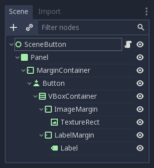 The SceneButton scene structure